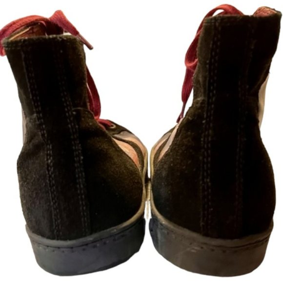 Desigual Rebeldia High Top Black Suede/Patent Sneakers - EU 40 US 9/9.5 - Picture 9 of 12